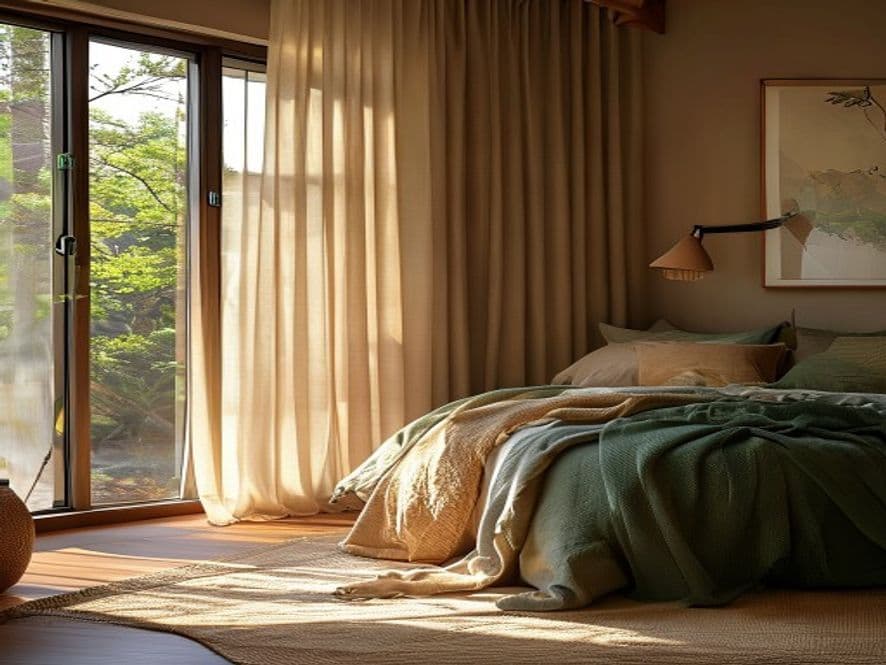 Natural Light and Sheer Panels Instead of Heavy Curtains