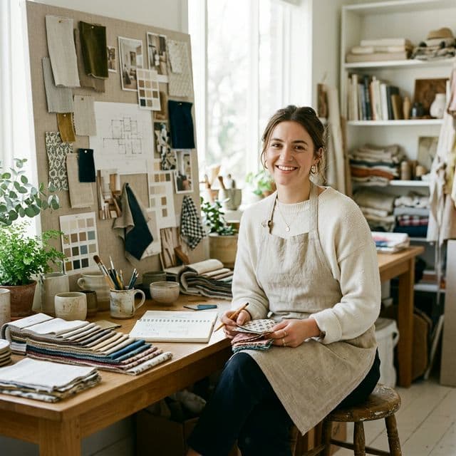 Elena Craytor in her design studio