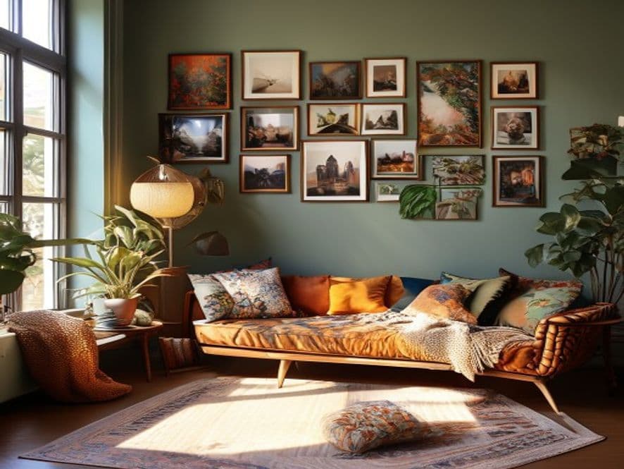 A Gallery Wall That Mixes Photography With Pattern