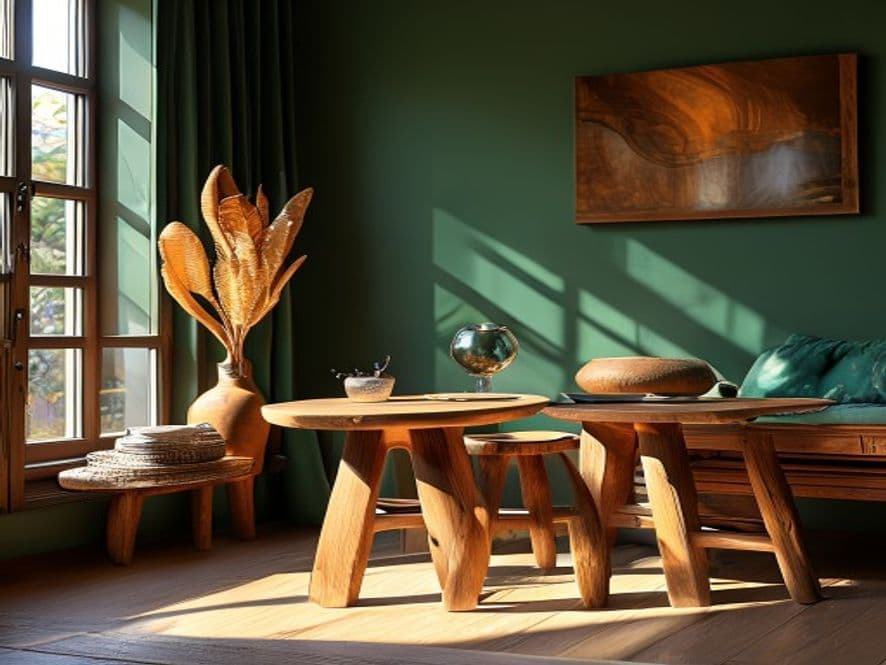 Carved Wood Accents and Stools