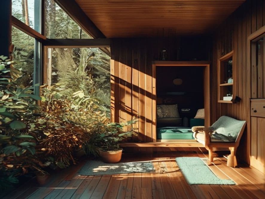 A Scandinavian-Style Garden Cabin or Shed Retreat