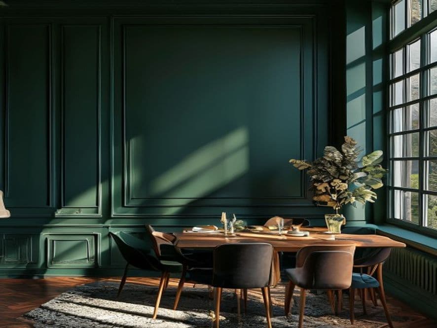 Dark Paint or Paneling on One Wall